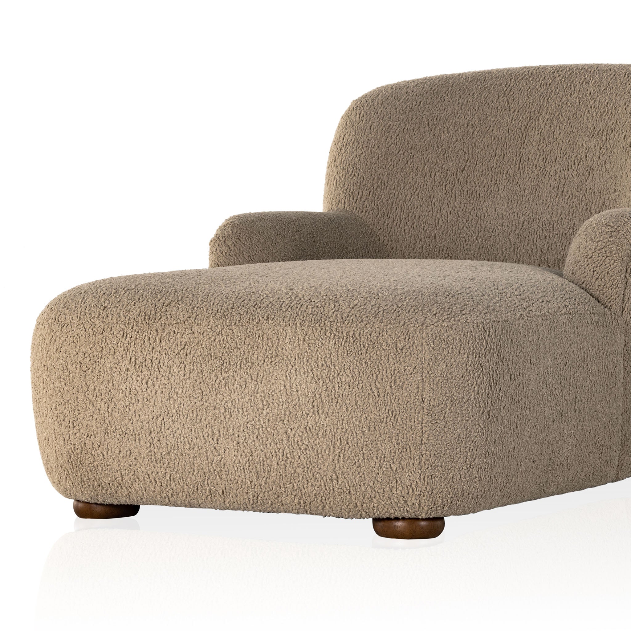 Four Hands Kadon Chaise Lounge In Sheepskin Camel - Addison West 