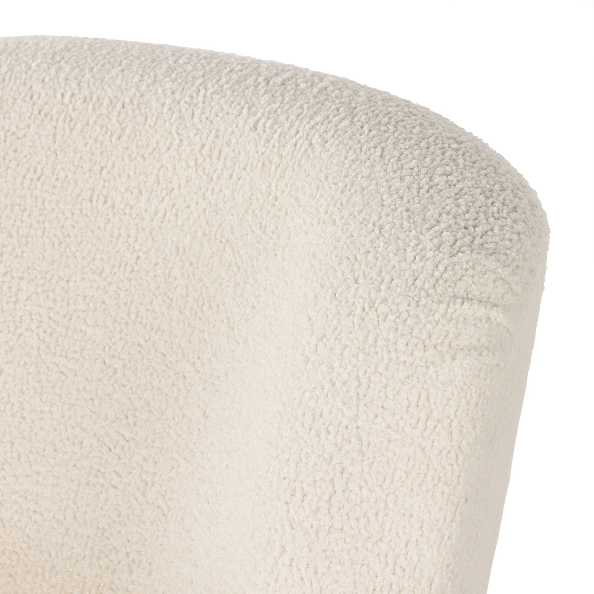 Four Hands Kadon Chaise Lounge In Natural Sheepskin on a white background