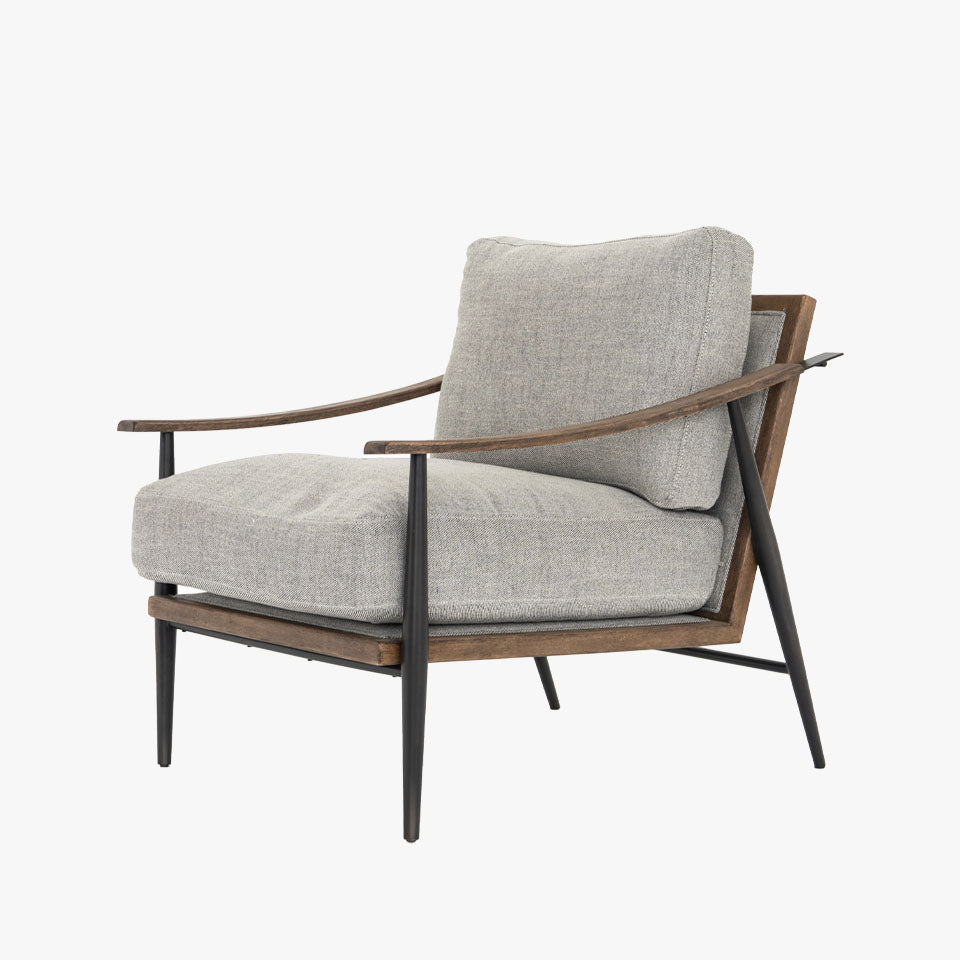 Four Hands Kennedy Chair In Gabardine Grey - Addison West 