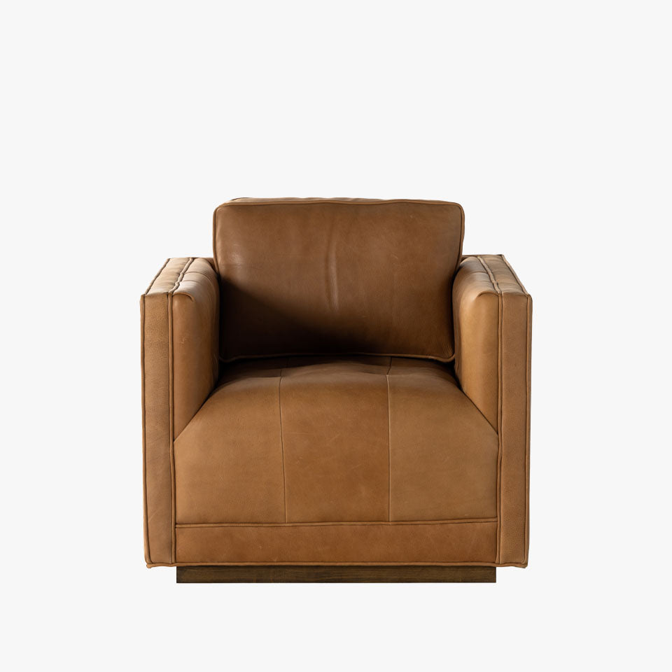 Four Hands Kiera Swivel Chair In Palermo Cognac - Addison West 