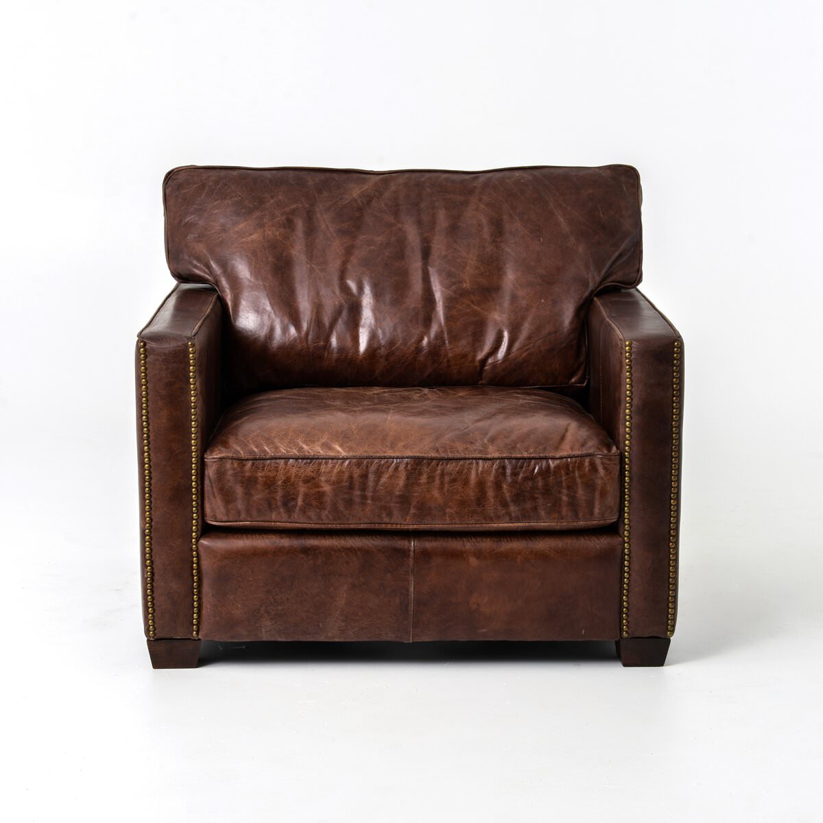 Four Hands Larkin Club Chair in Cigar on a white background