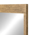 Close up of Four Hands Ledge Wall Mirror in Distressed Light Pine on a white background at Addison West