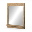 Four Hands Ledge Wall Mirror in Distressed Light Pine on a white background at Addison West