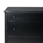 Close up of Four Hands Lendon 6 Drawer Dresser in Black on a white background