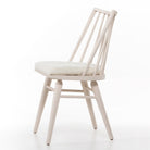 Four Hands Lewis Windsor Chair in Cream Shorn Sheepskin on a white background