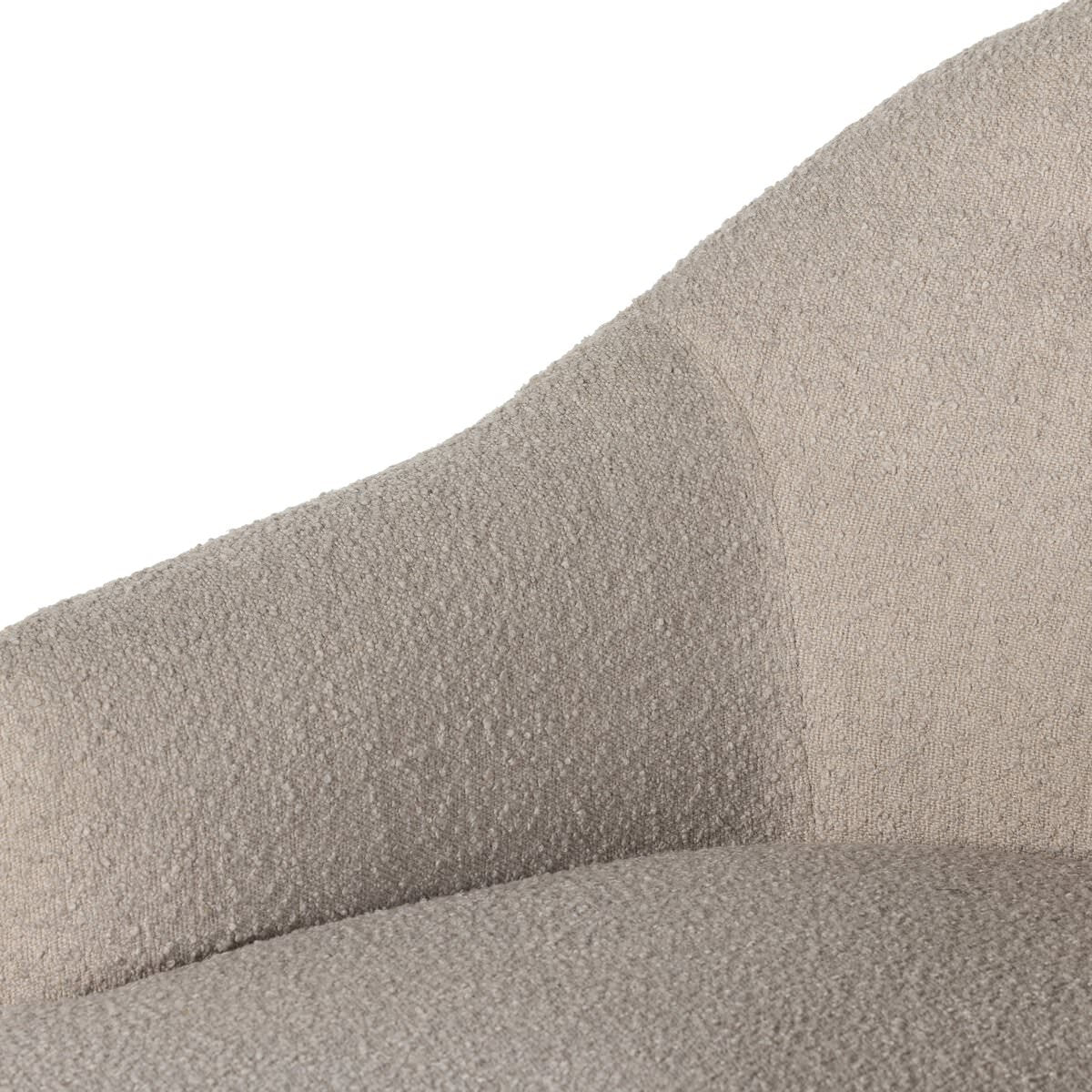 Close up of Four Hands Marnie Chaise Lounge in Knoll Sand on a white background