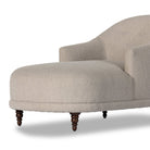 Close up of Four Hands Marnie Chaise Lounge in Knoll Sand on a white background