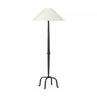 Four Hands Neville Floor Lamp in Matte Black Cast Aluminum on a white background