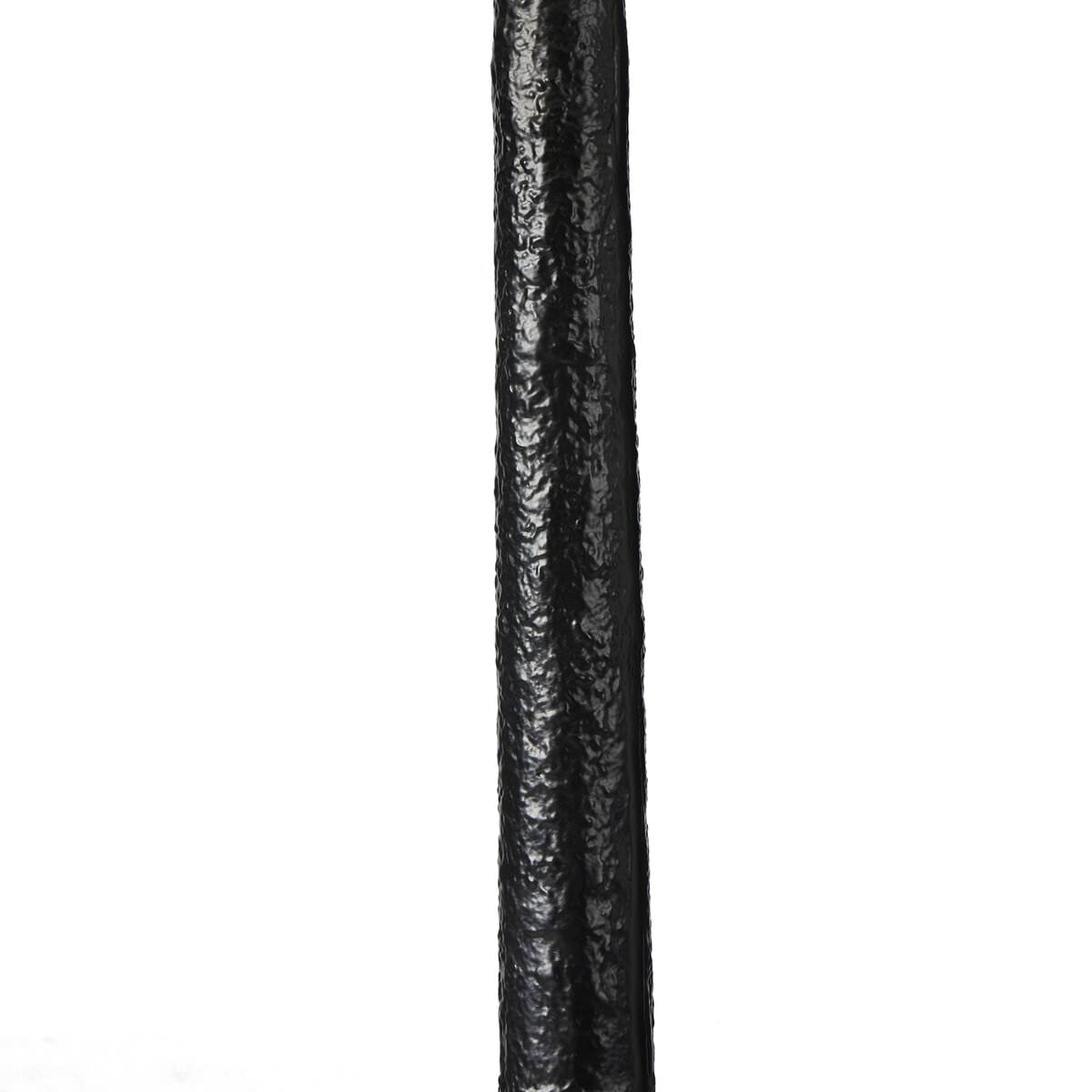 Close up of Four Hands Neville Floor Lamp in Matte Black Cast Aluminum on a white background