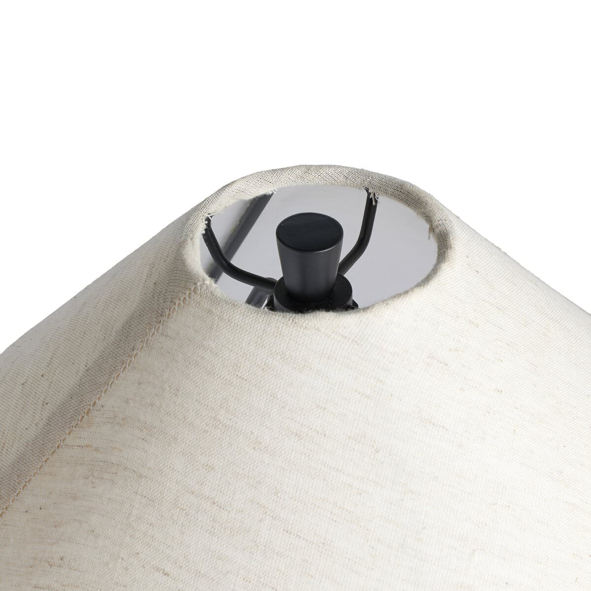 Close up of Four Hands Neville Table Lamp in Matte Black Cast Aluminum on a white background at Addison West