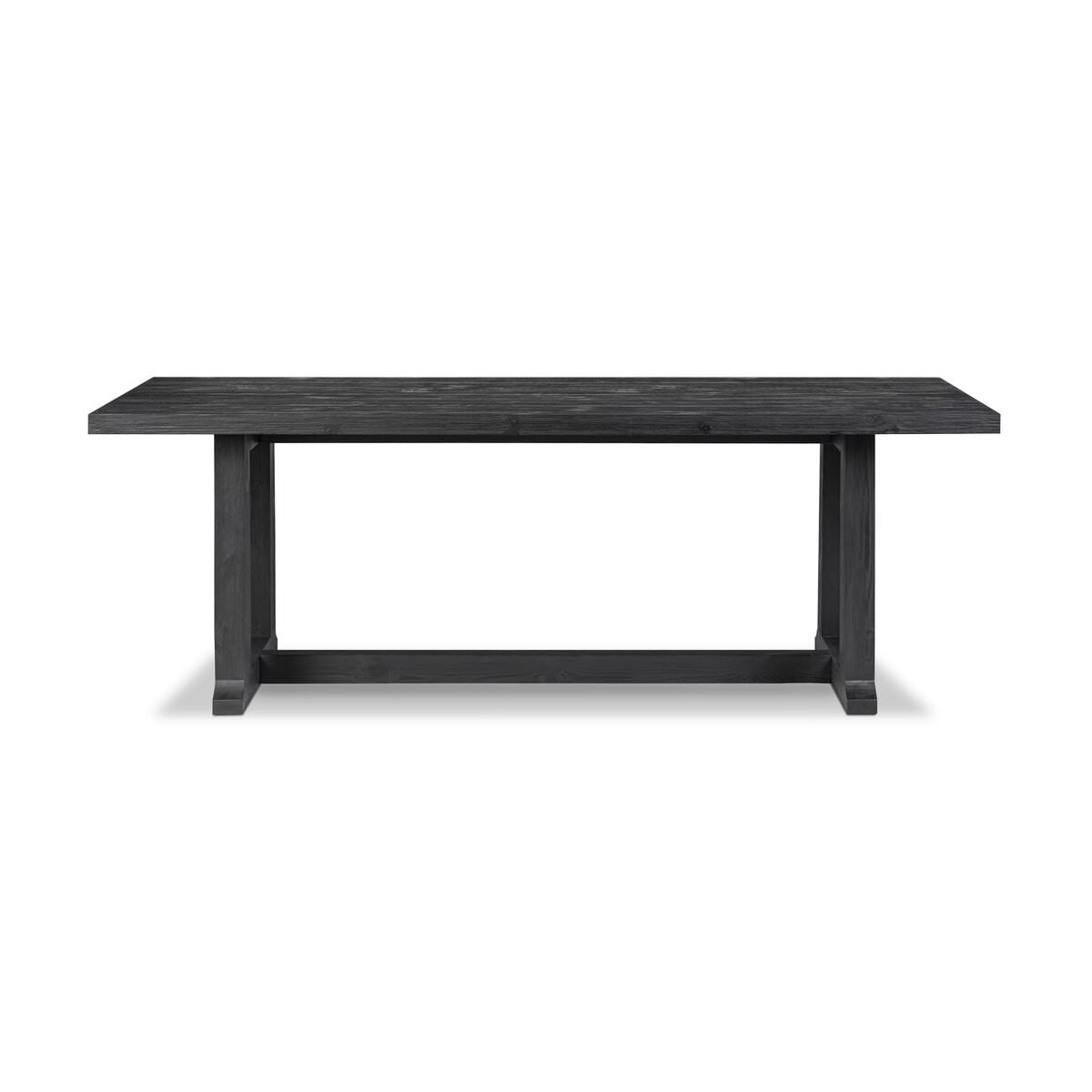 Four Hands Otto Dining Table 87" in Black Finish seats 8 on a white background