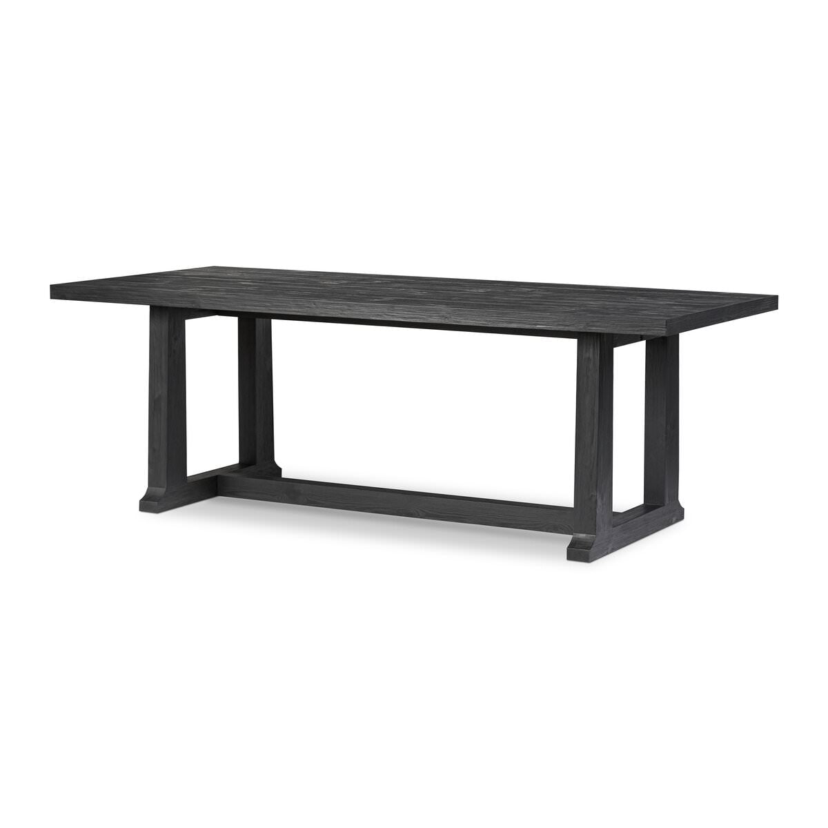 Four Hands Otto Dining Table 87" in Black Finish seats 8 on a white background