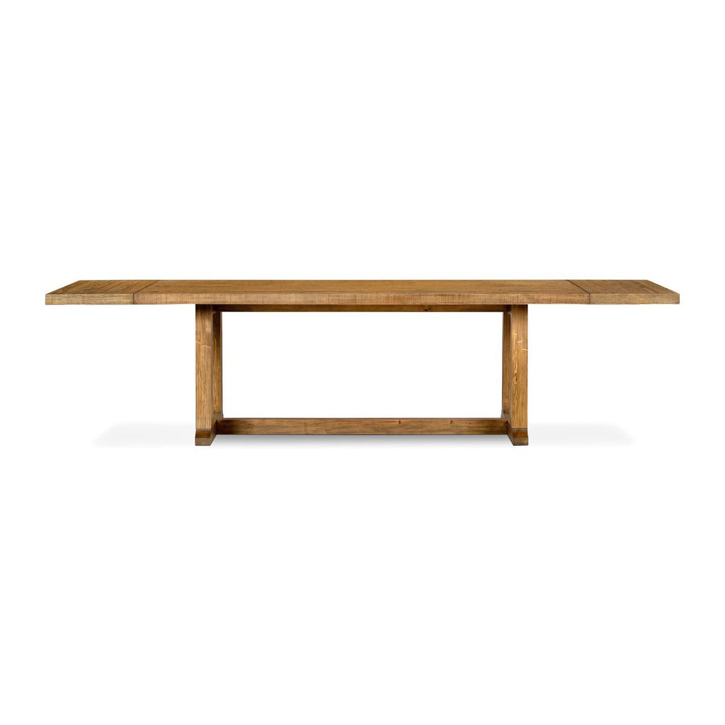 Four Hands Otto Extension Dining Table 86"-120" in Honey Pine on a white background