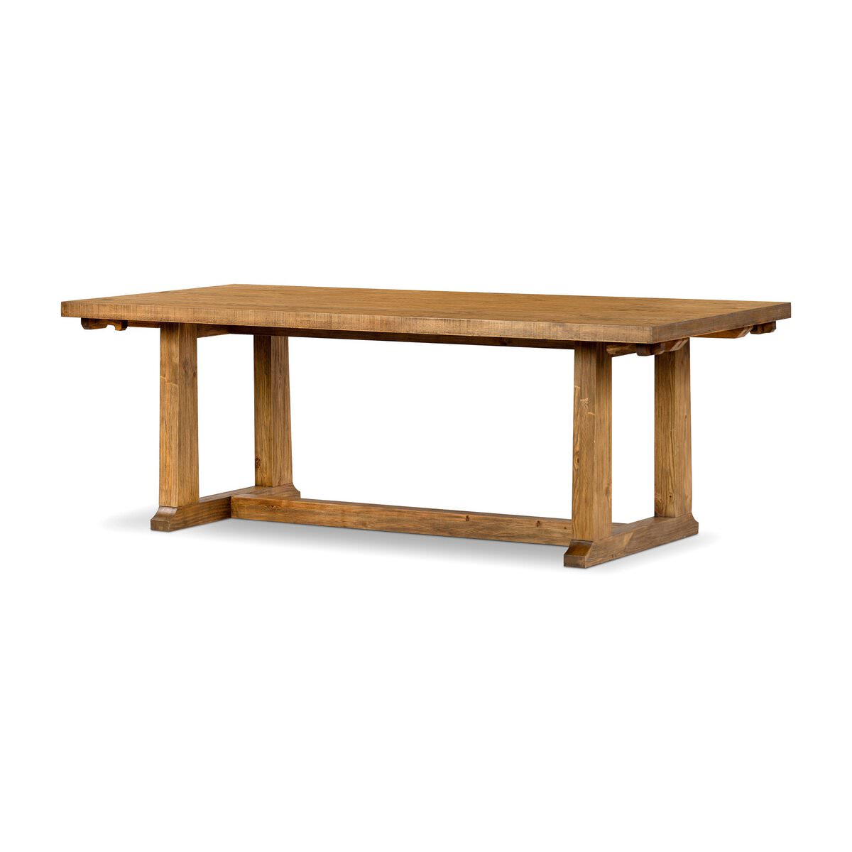 Four Hands Otto Extension Dining Table 86"-120" in Honey Pine on a white background