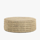 Four Hands Pascal Natural woven seagrass style Coffee Table on a white background