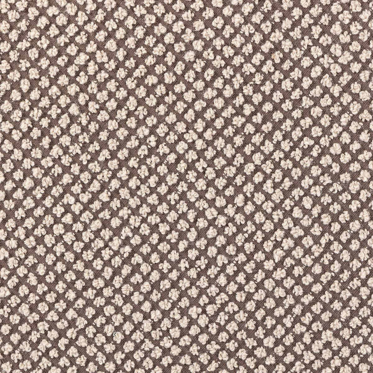 Close up of Four Hands Sinclair Round Ottoman in Barrow Taupe