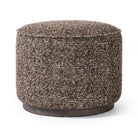 Four Hands Sinclair Round Ottoman in Ivan Granite on a white background