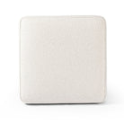 Top of Four Hands Sinclair Square Ottoman in Knoll Natural on a white background at Addison West