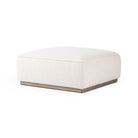 Four Hands Sinclair Square Ottoman in Knoll Natural on a white background at Addison West