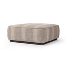 Four Hands Sinclair Square Ottoman in Manchester Flint on a white background at Addison West