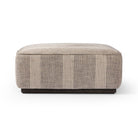 Four Hands Sinclair Square Ottoman in Manchester Flint on a white background at Addison West