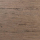 Close up of Four Hands Suspension Desk in Rustic Grey Veneer on a white background