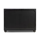 Back of Four Hands Tiago Marble Chest in Distressed Black on a white background