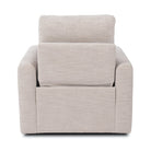 Back of Four Hands Tillery Power Recliner Accent Chair in Laken Stone on a white background at Addison West