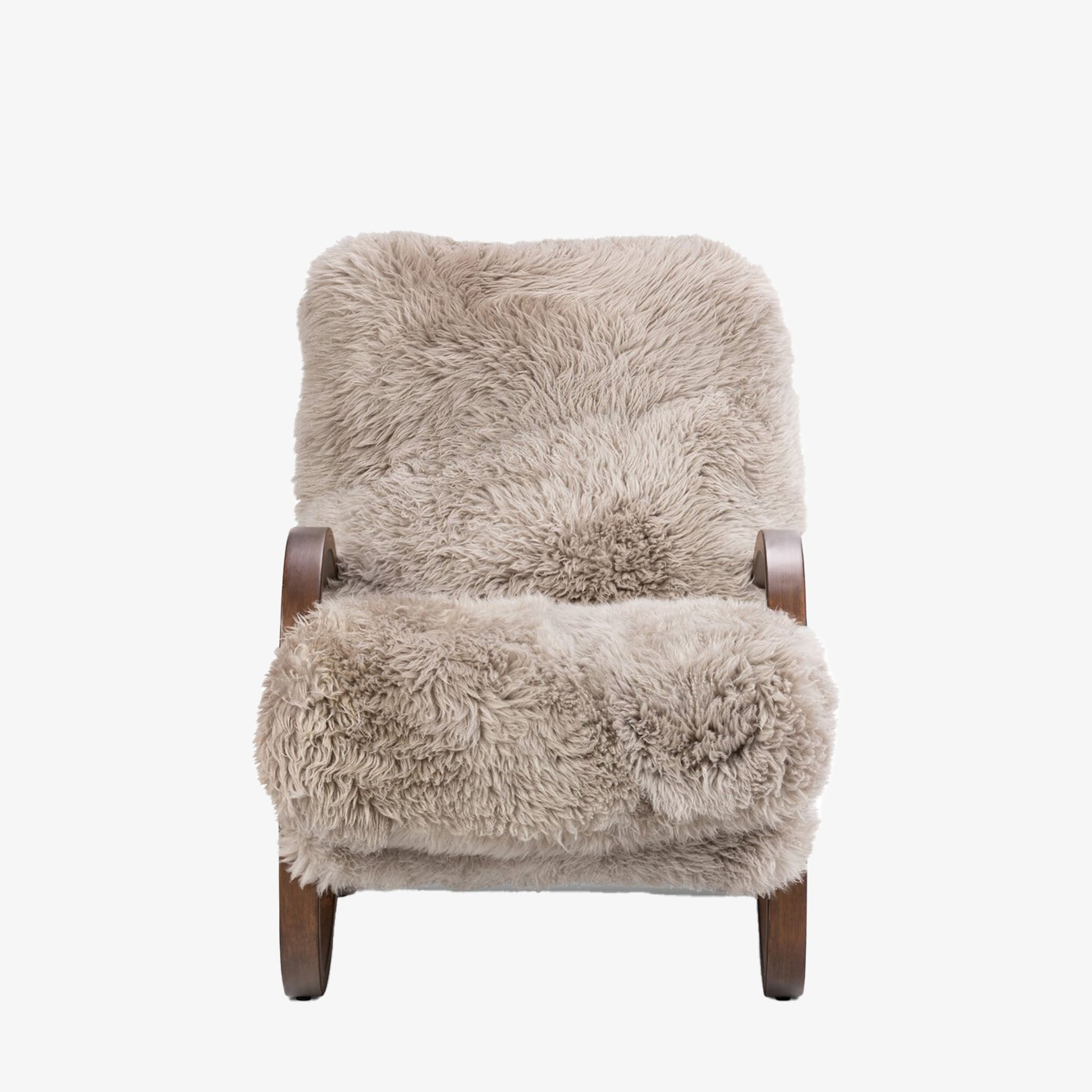 Four Hands Tobin Chair in Taupe Mongolian Fur - Addison West 