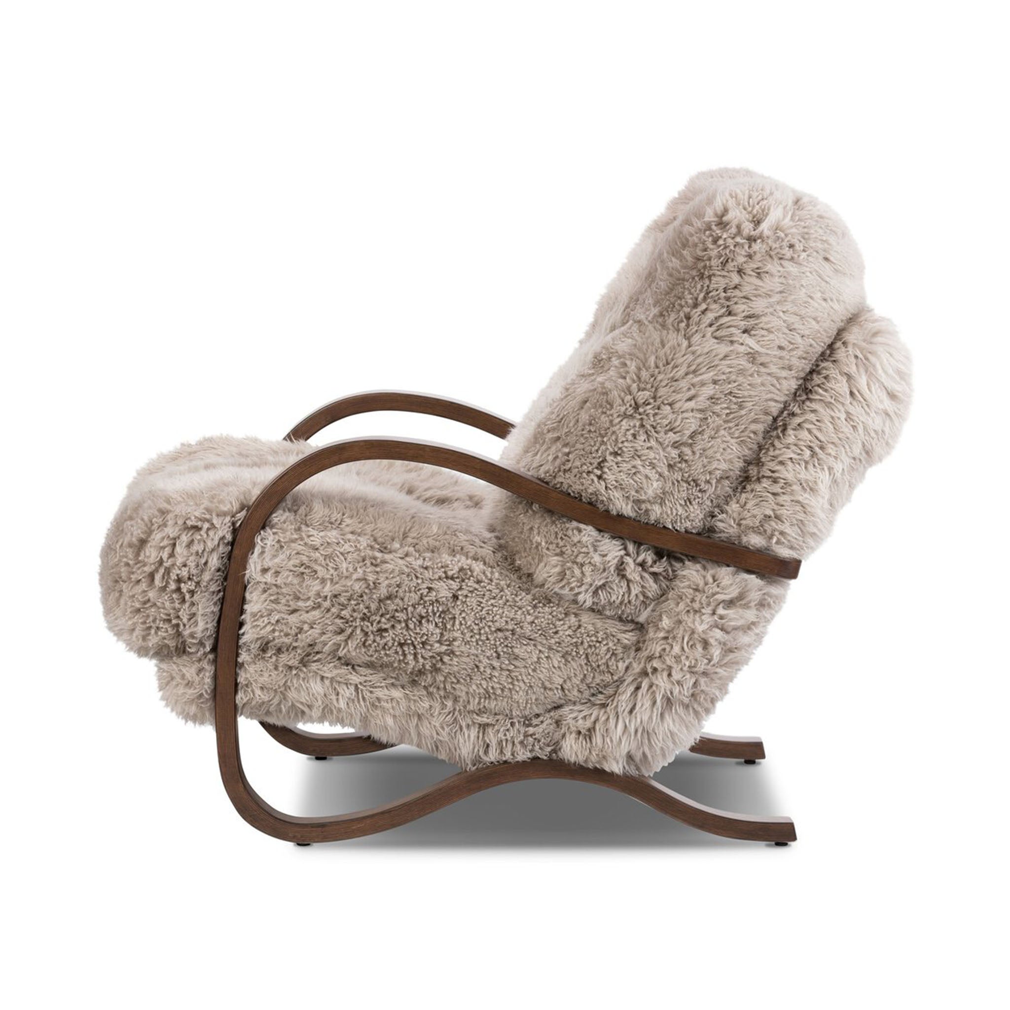 Four Hands Tobin Chair in Taupe Mongolian Fur - Addison West 