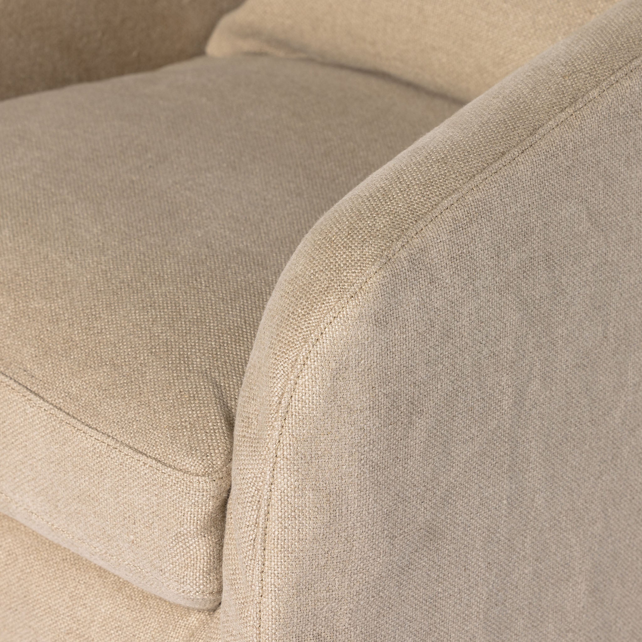 Four Hands Topanga Slipcover Swivel Chair In Flanders Flax - Addison West 