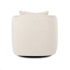 Back of Four Hands Topanga Swivel Chair in Knoll Natural on a white background