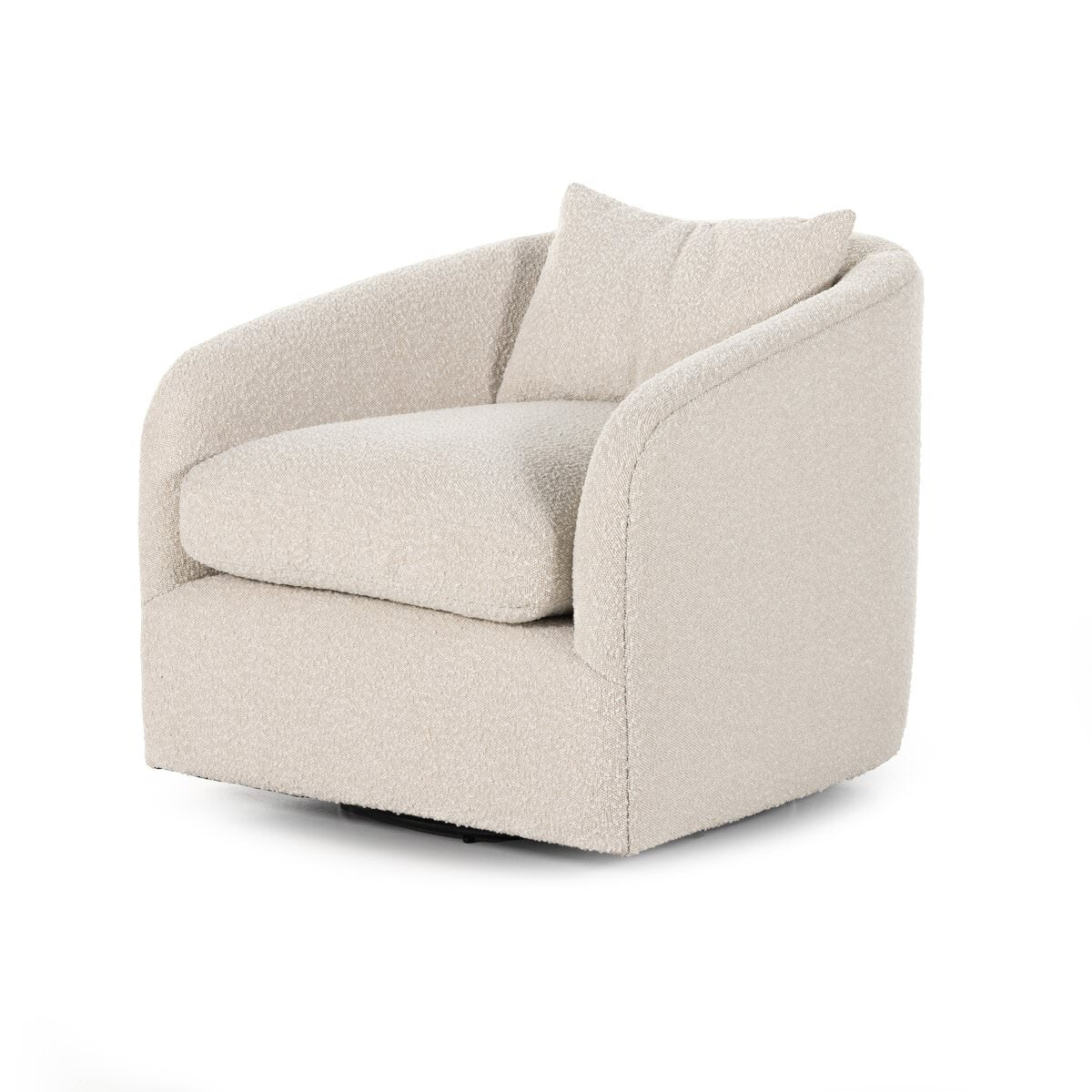 Four Hands Topanga Swivel Chair in Knoll Natural on a white background