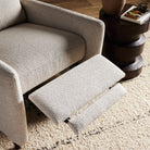 Close up of Four Hands Wallen Recliner in Nova Taupe in a modern living room at Addison West