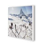 Four Hands Zermatt Skiing by Slim Aarons on a white background