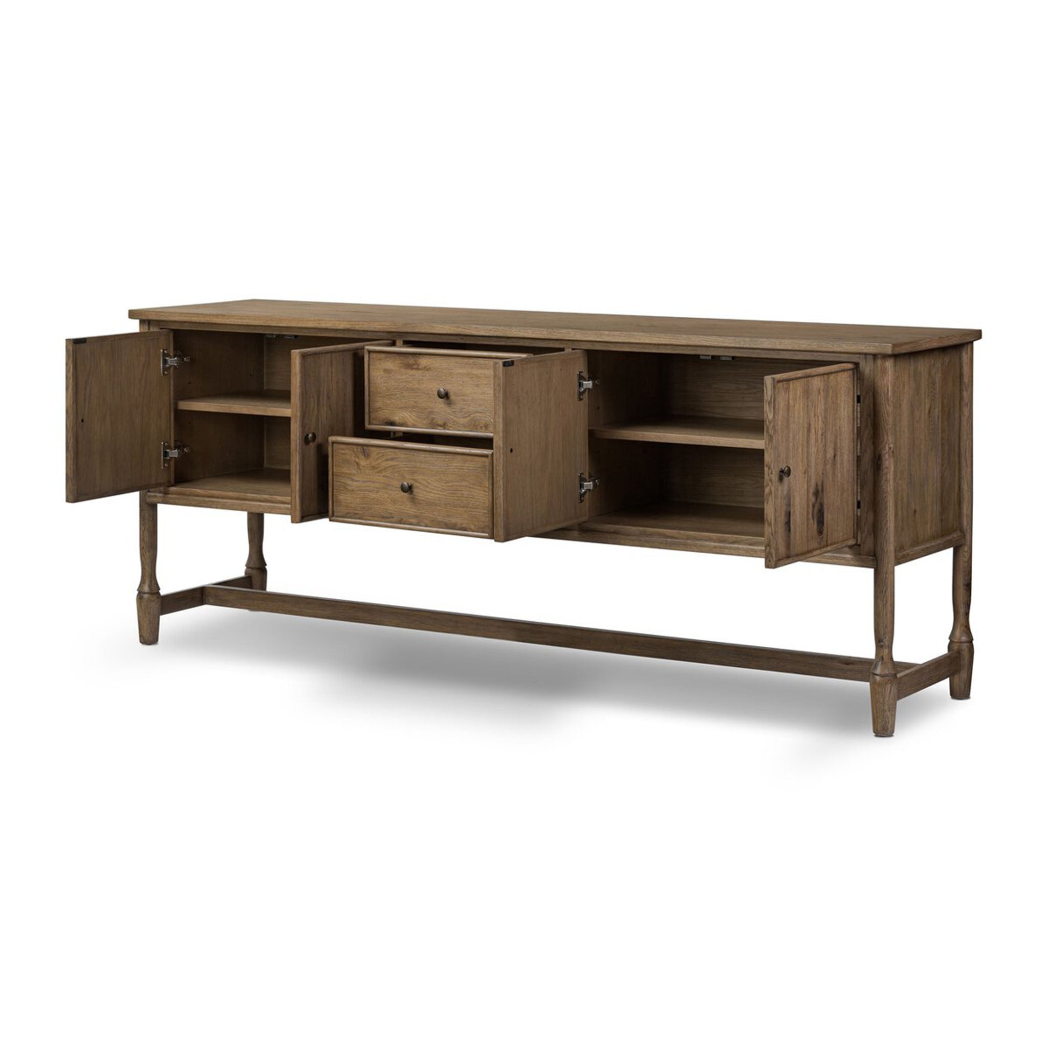 Four Hands + Amber Lewis Bari Sideboard in Weathered Oak Veneer - Addison West 