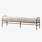 Four Hands + Amber Lewis Demi Accent Bench in Beige Shearling - Addison West 