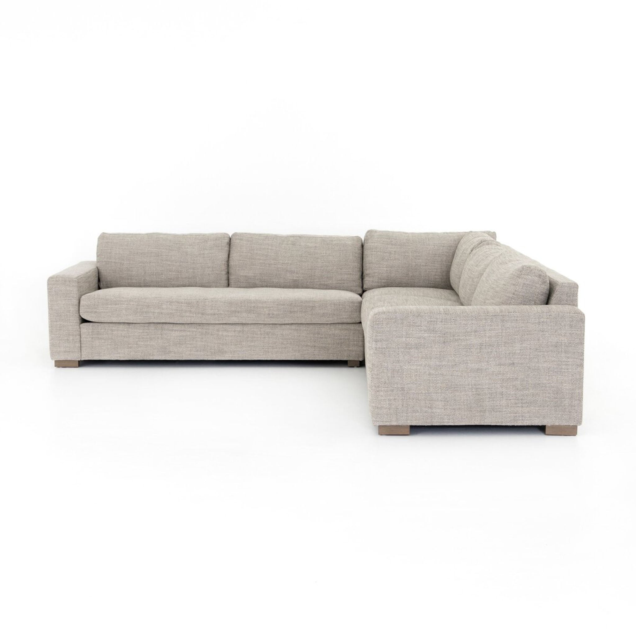 Four Hands Boone Small 3-Piece Sectional in Thames Coal on a white background