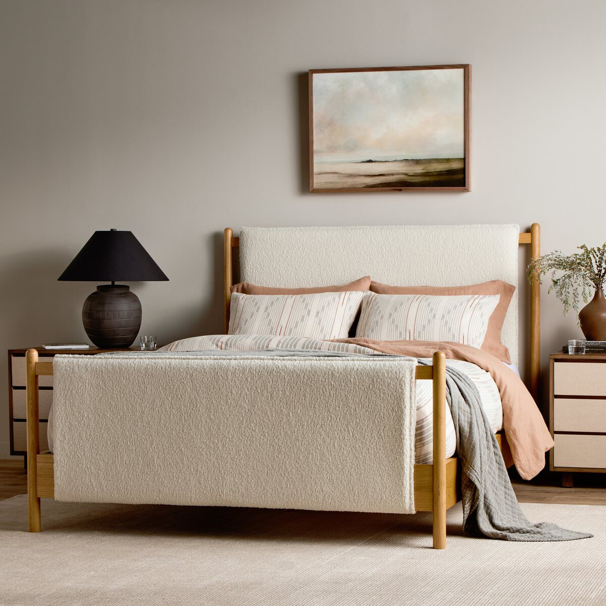 Four Hands Bowen Bed in a modern bedroom