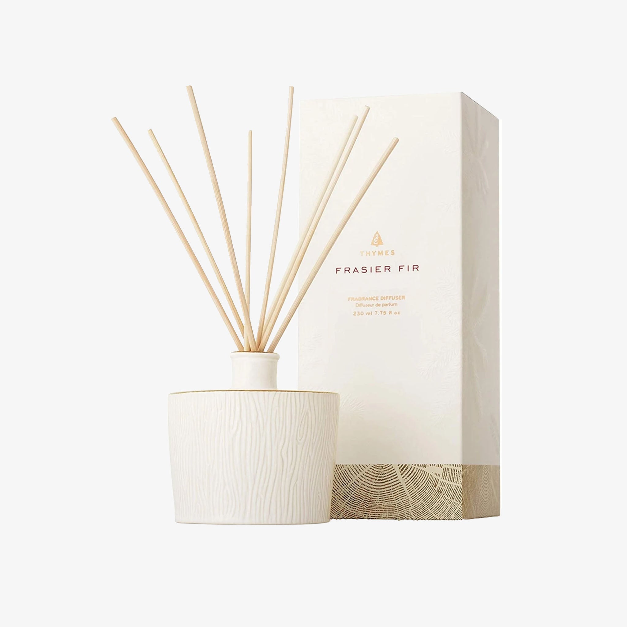 Thymes Frasier Fir Gilded Ceramic Reed Diffuser - Addison West 