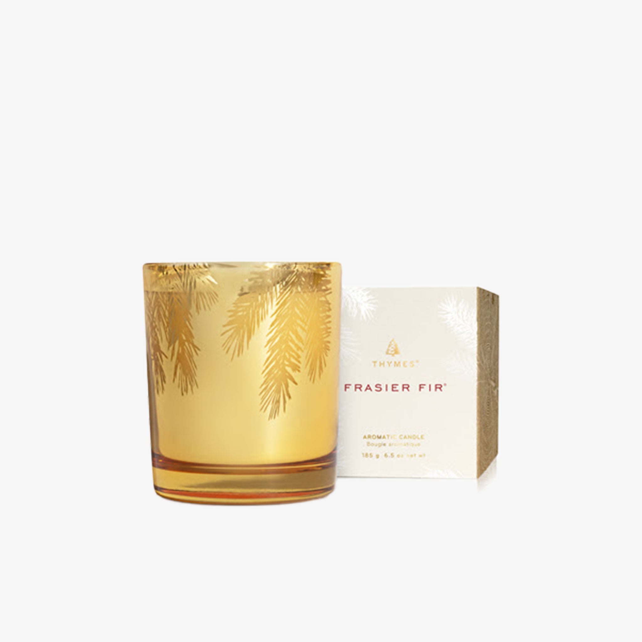 Thymes Frasier Fir Pine Needle Gold Candle - Addison West 