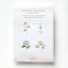 Set of watercolor paintable floral notecards on a white background 