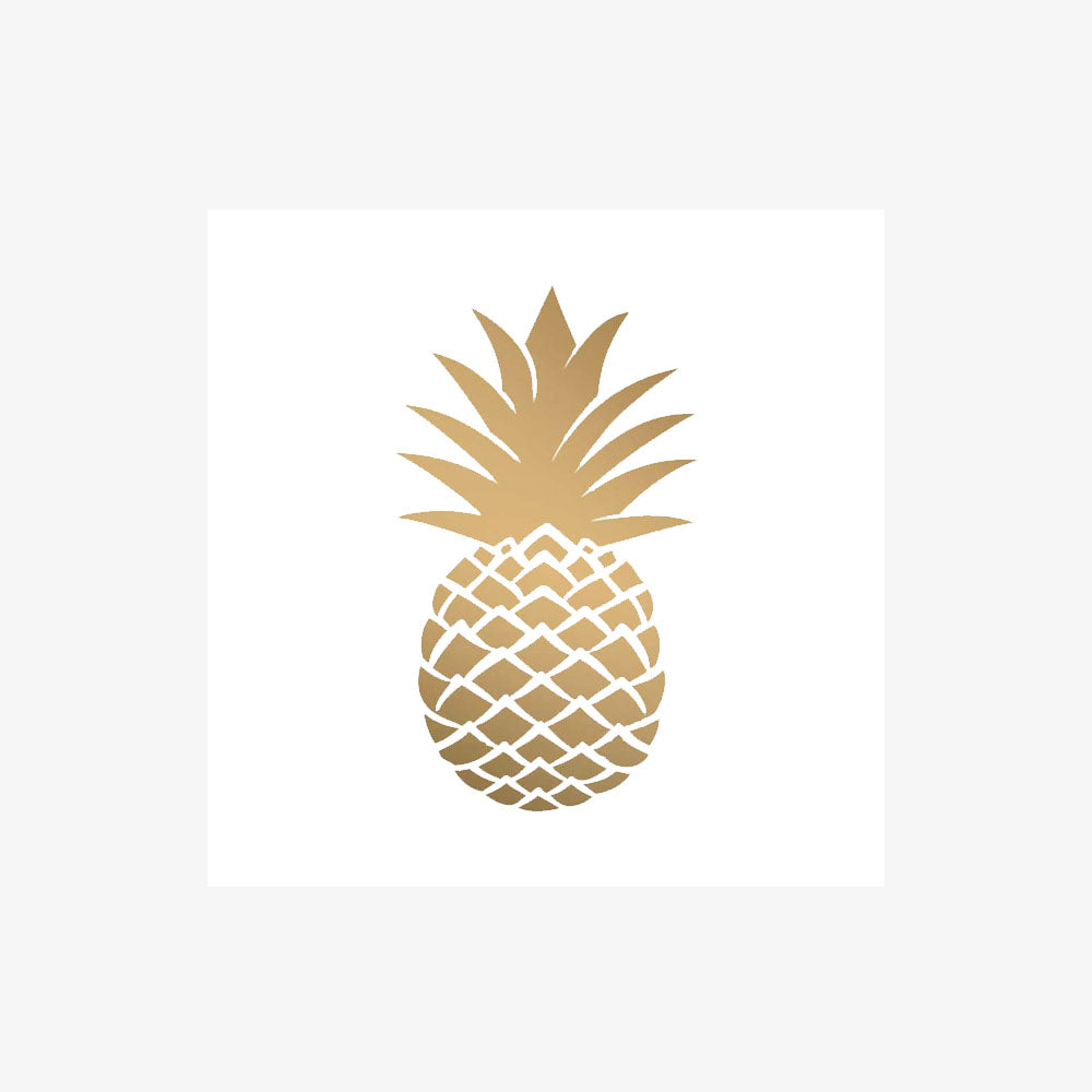 Cocktail napkin by PPD with Golden Pineapple on a white background