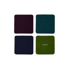 Graf Lantz Square Coaster Set in Jewel on a white background