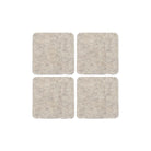 Graf Lantz Square Coaster Set in Heather White on a white background