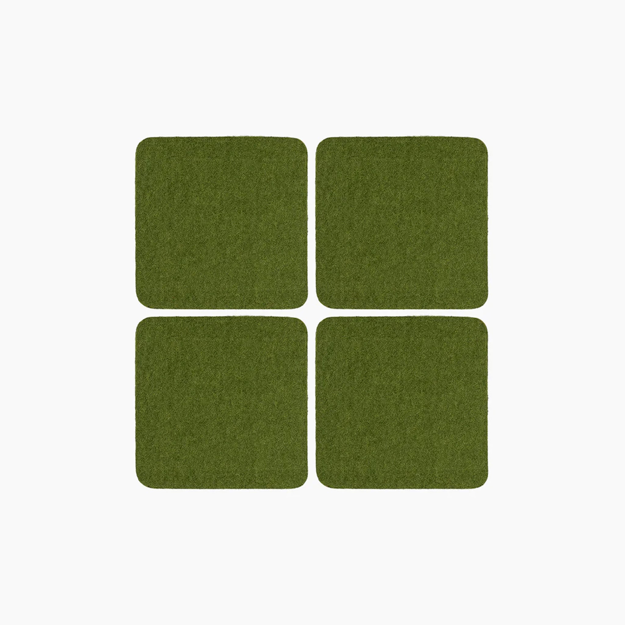 Graf Lantz Square Coaster Set in Loden Green - Addison West 