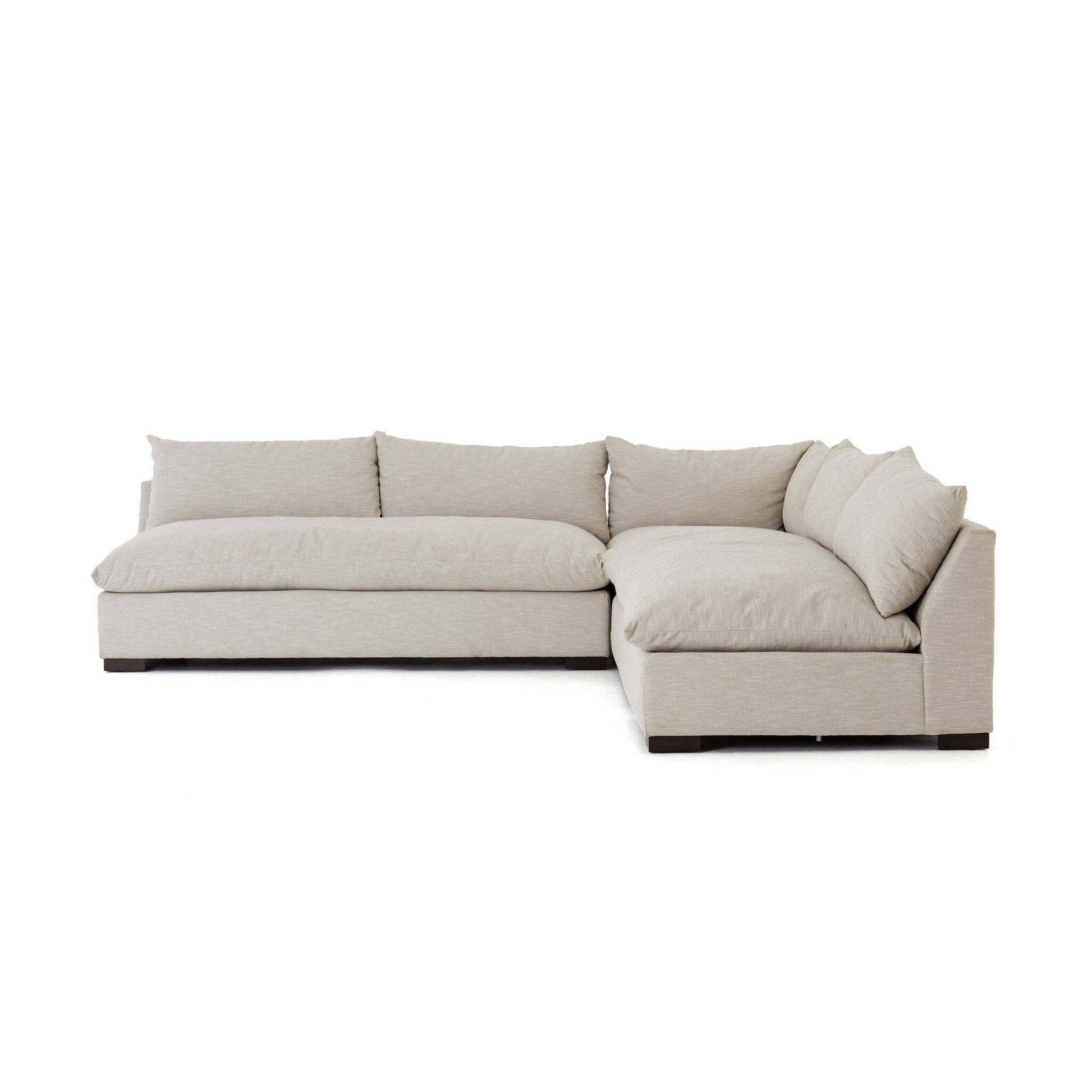 Four Hands Grant 3-Piece Sectional in Ashby Oatmeal - Addison West 