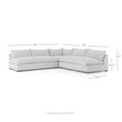 Four Hands Grant 3-Piece Sectional in Ashby Oatmeal - Addison West 