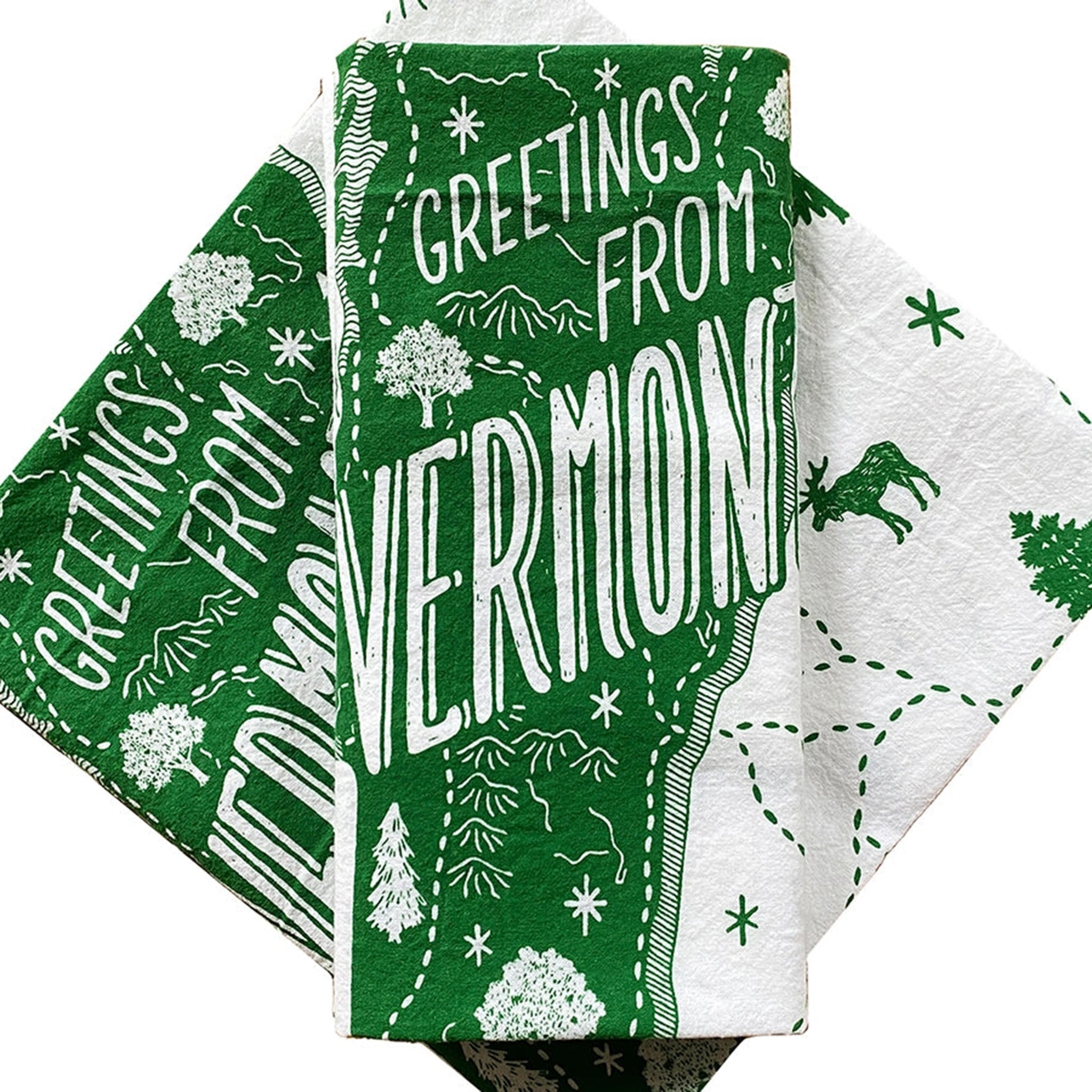 Greetings from Vermont Tea Towel - Addison West 