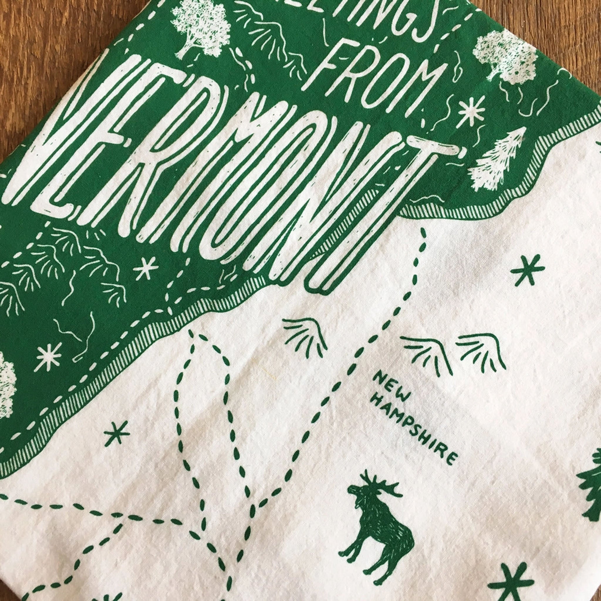 Greetings from Vermont Tea Towel - Addison West 